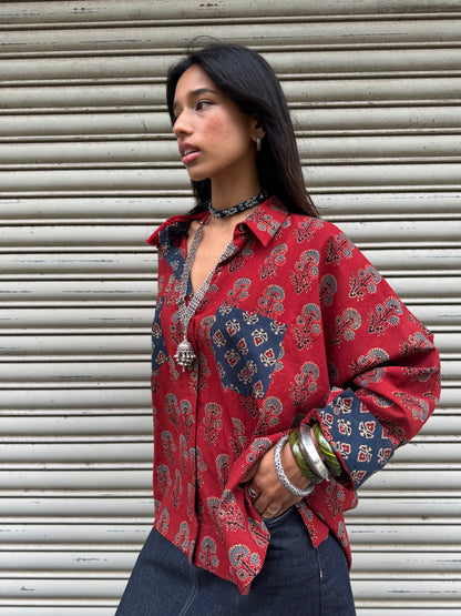 Pammi Ajrakh Cotton Shirt