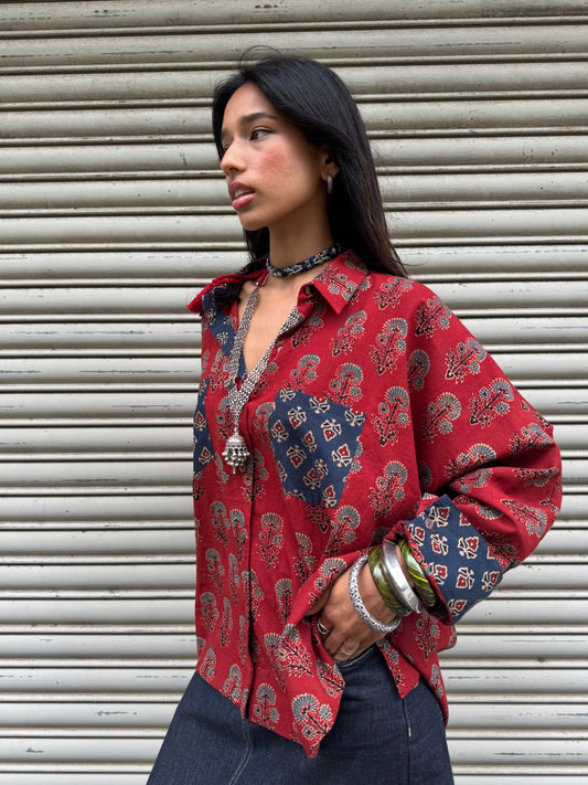Pammi Ajrakh Cotton Shirt