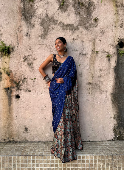 Megh Bandhani Modal Silk Saree