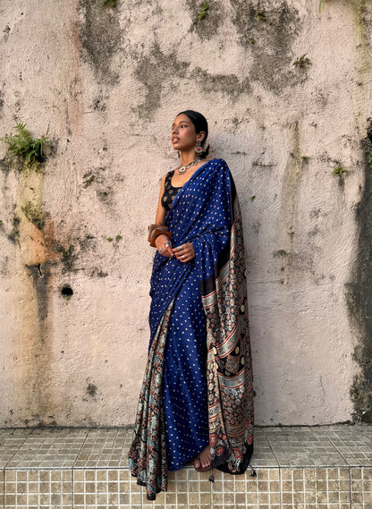 Megh Bandhani Modal Silk Saree