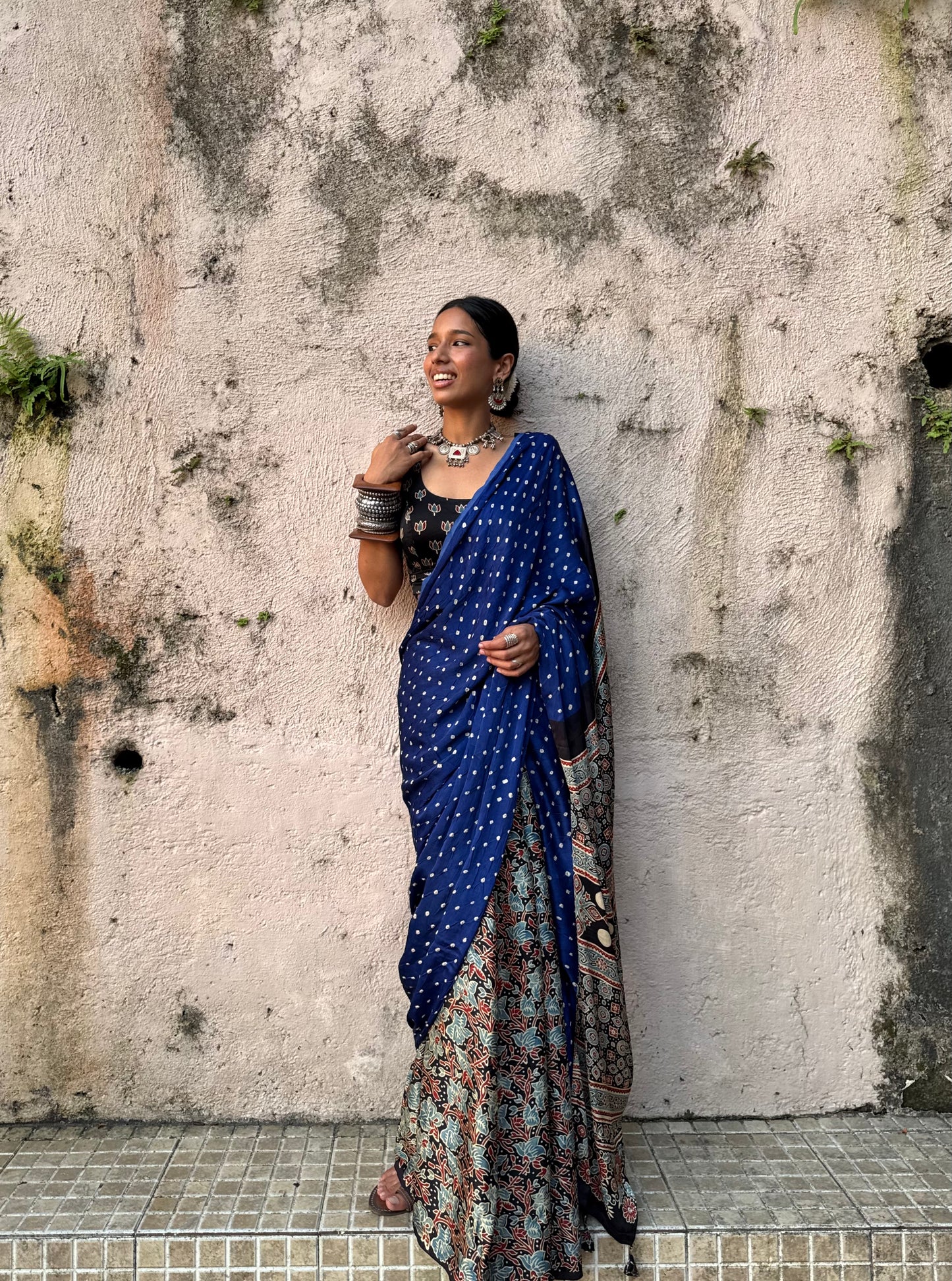 Megh Bandhani Modal Silk Saree