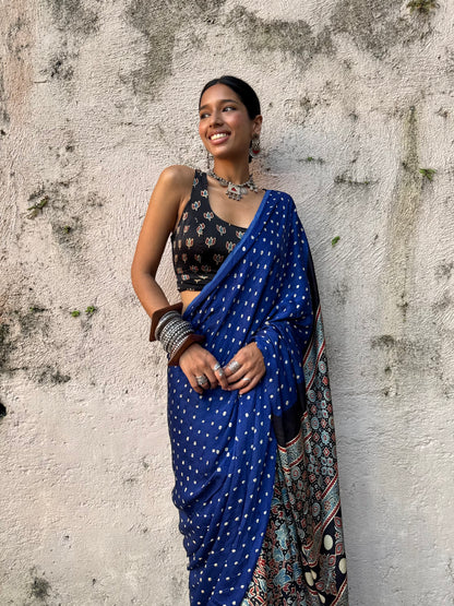 Megh Bandhani Modal Silk Saree