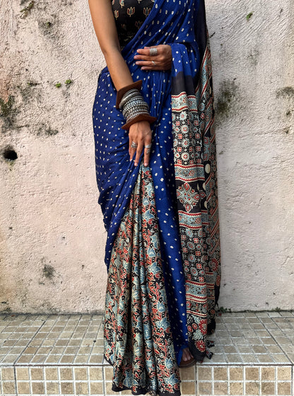 Megh Bandhani Modal Silk Saree
