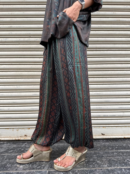 Sage Modal silk Co-ord set with Ballon pants