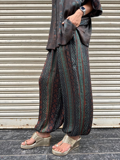 Sage Modal silk Co-ord set with Ballon pants