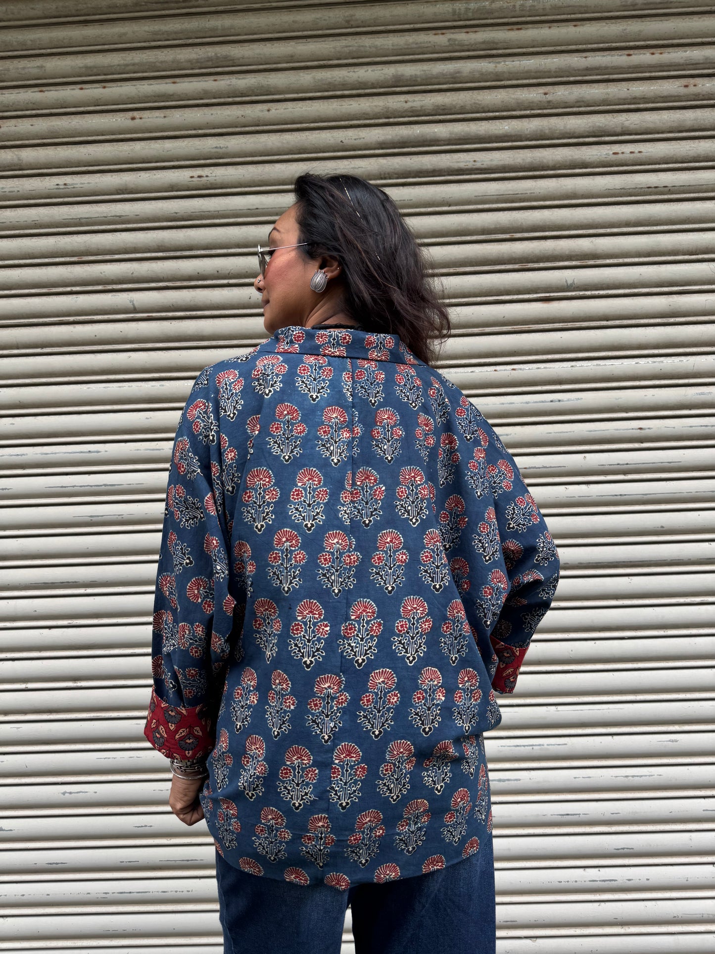 Ocean Ajrakh Cotton Shirt