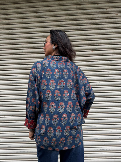 Ocean Ajrakh Cotton Shirt