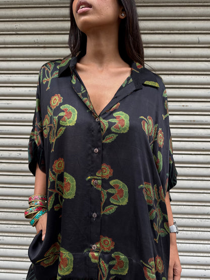 Moss Modal silk Co-ord set with Ballon pants