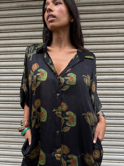 Moss Modal silk Co-ord set with Ballon pants