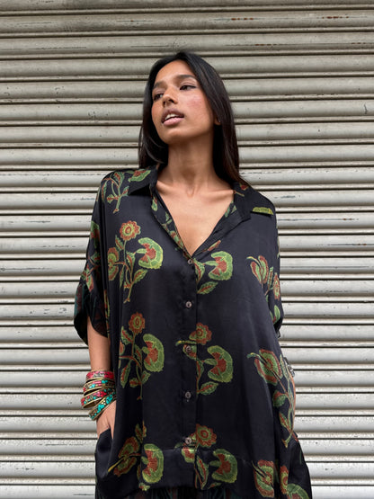 Moss Modal silk Co-ord set with Ballon pants