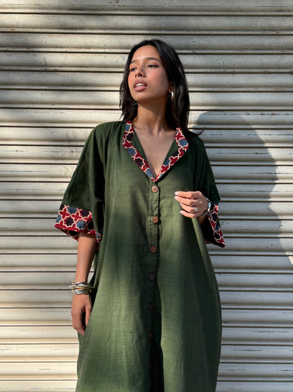 Basil Cotton Kaftan Dress