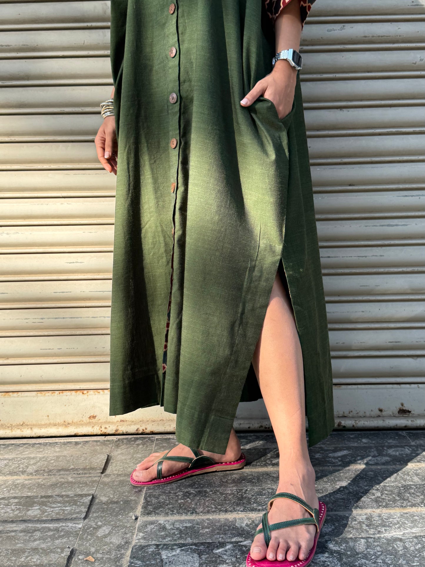 Basil Cotton Kaftan Dress