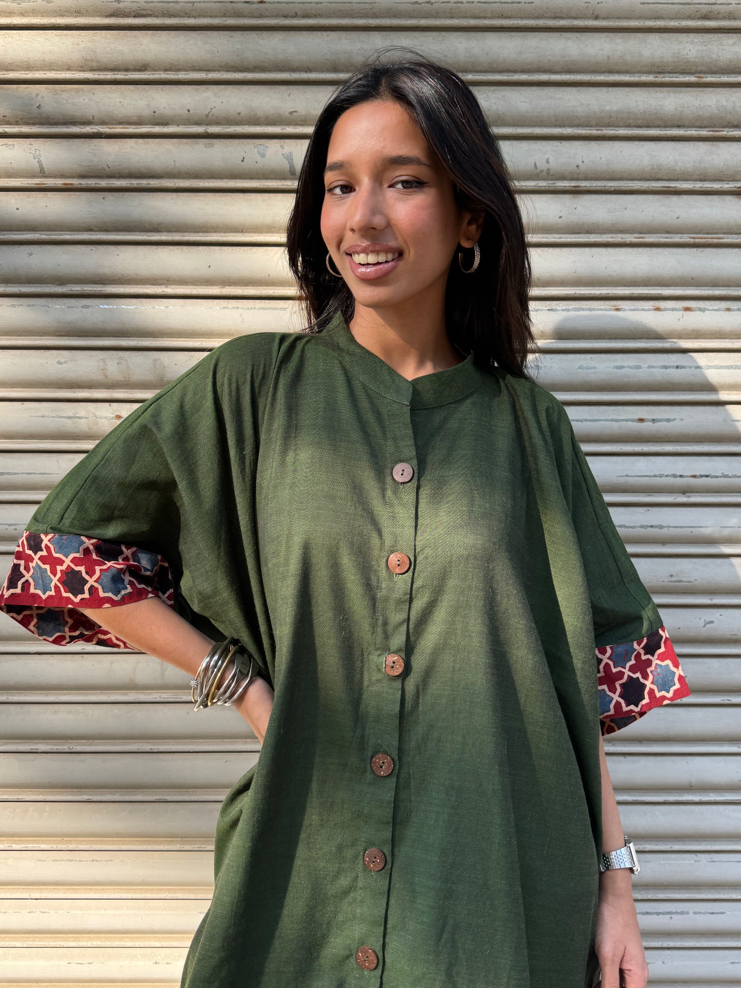 Basil Cotton Kaftan Dress