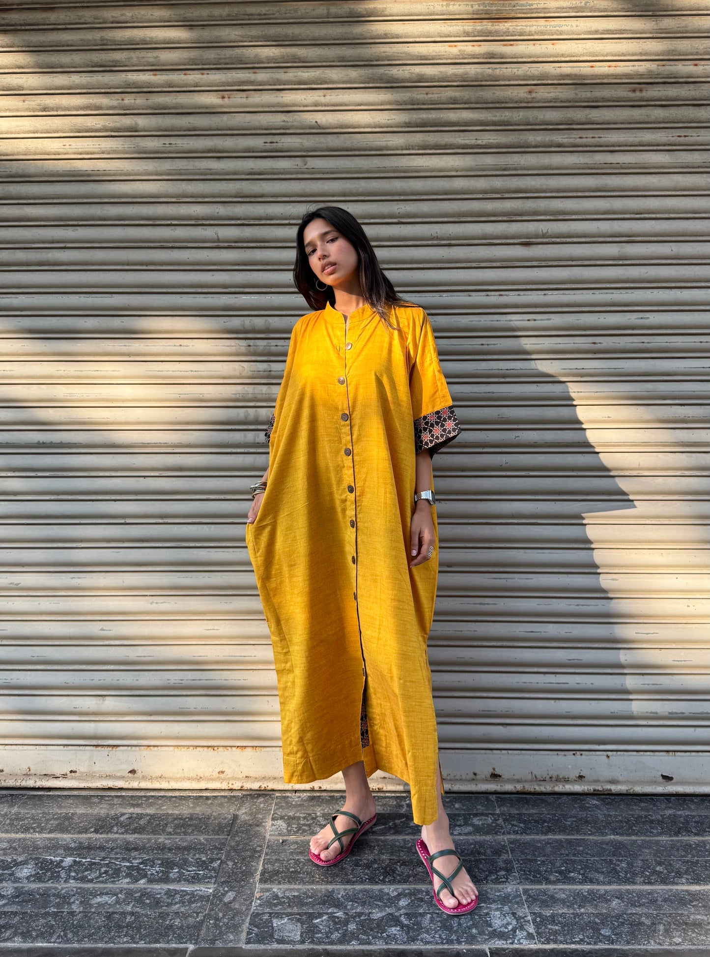 Mango Cotton Kaftan Dress