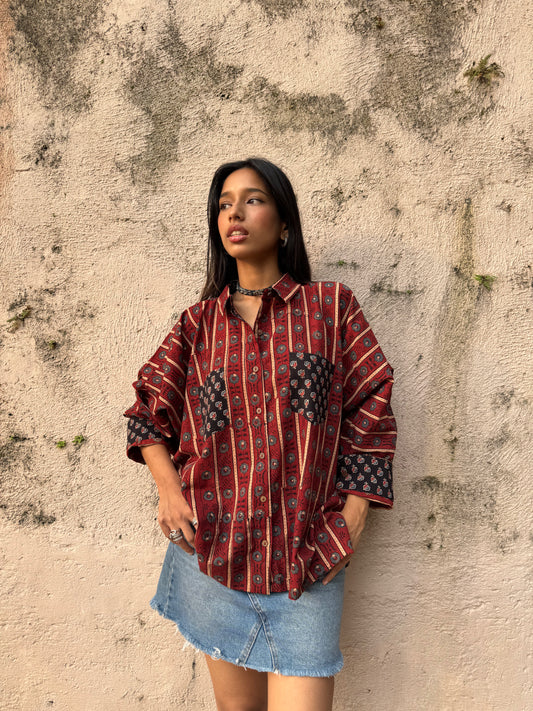 Ember Ajrakh Cotton Shirt