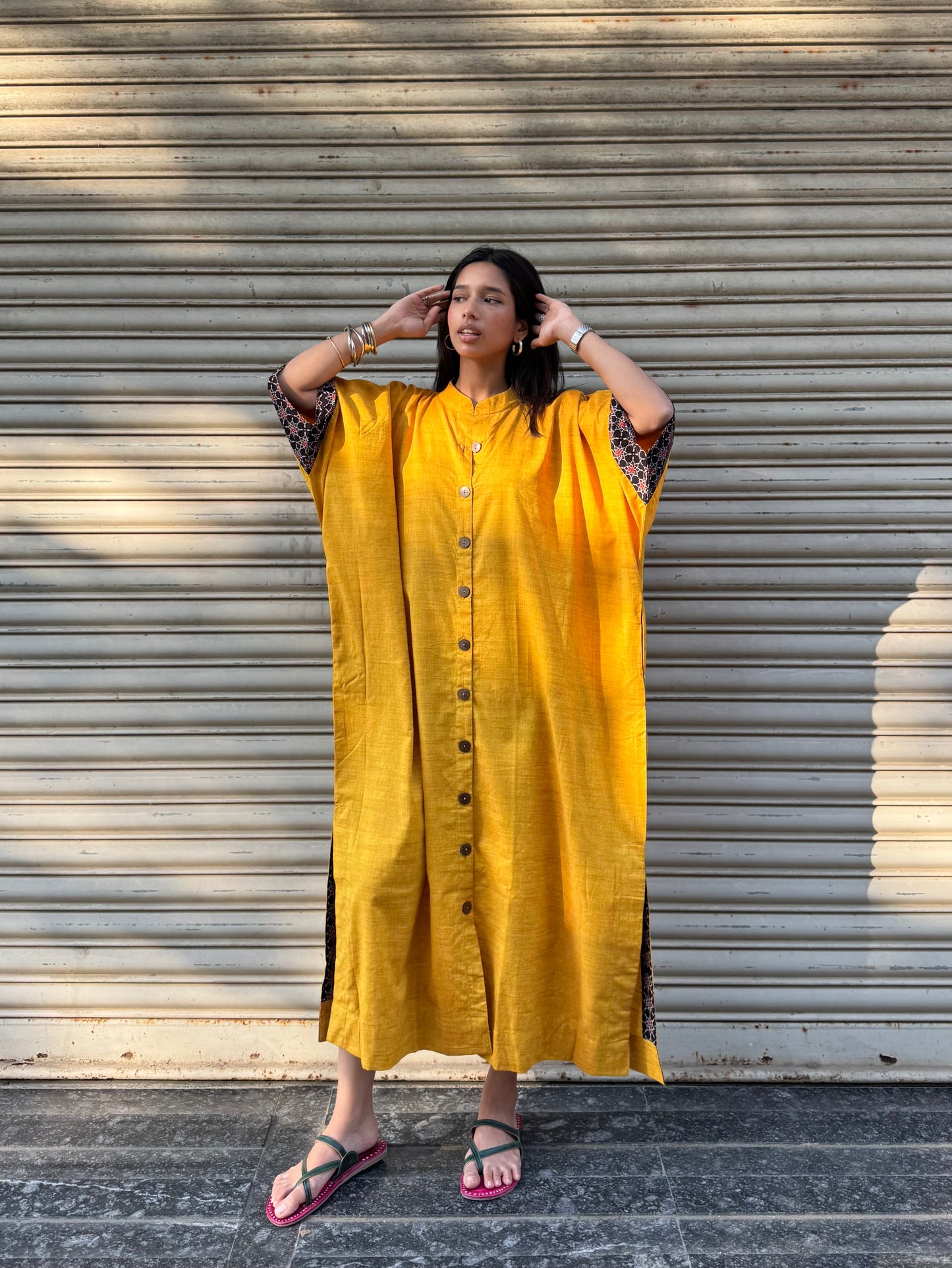 Mango Cotton Kaftan Dress