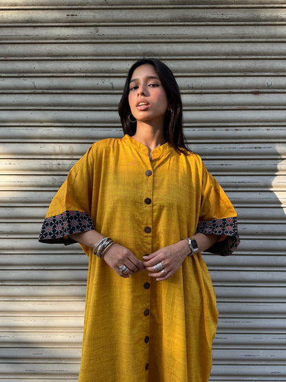 Mango Cotton Kaftan Dress