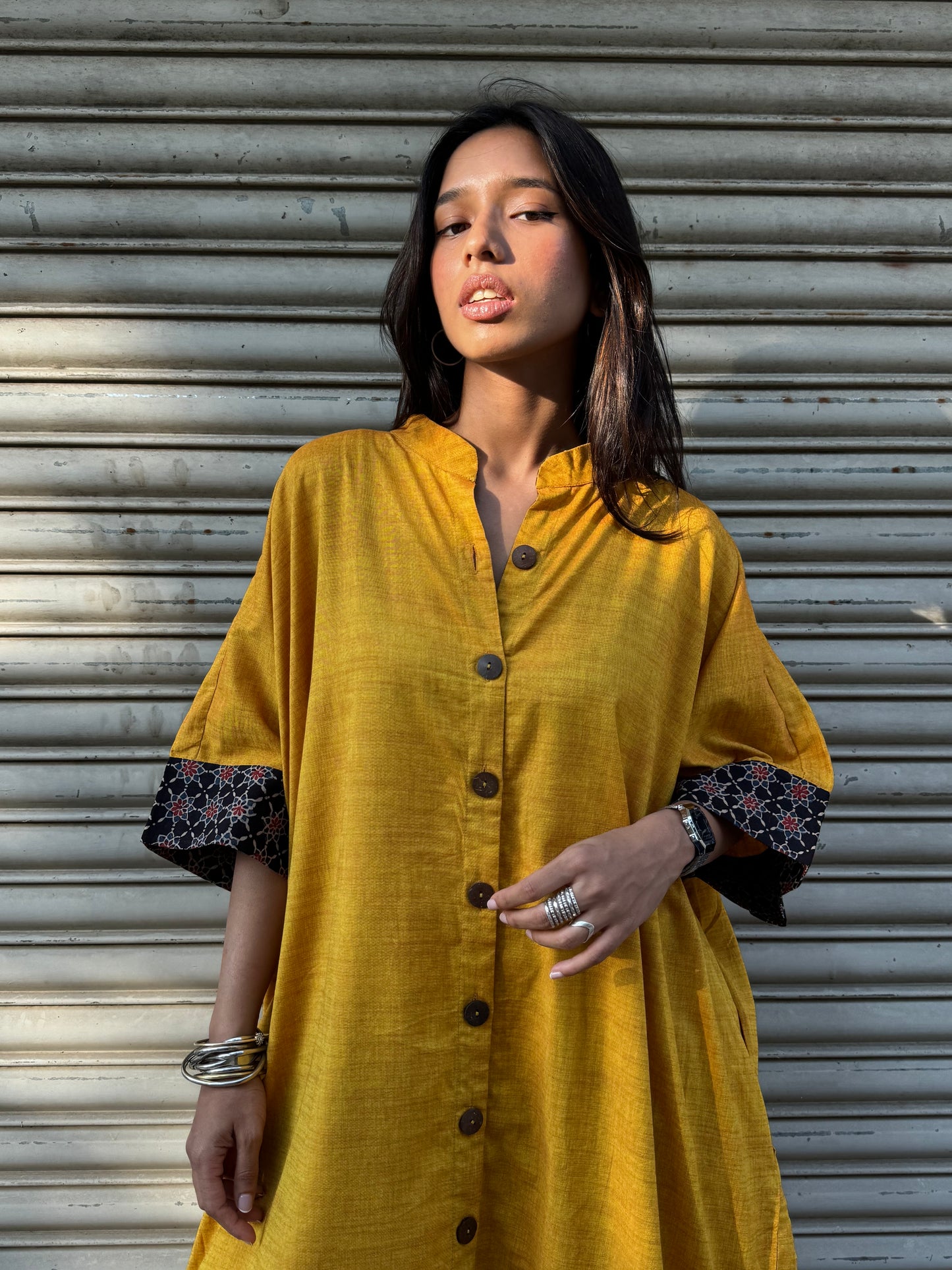 Mango Cotton Kaftan Dress