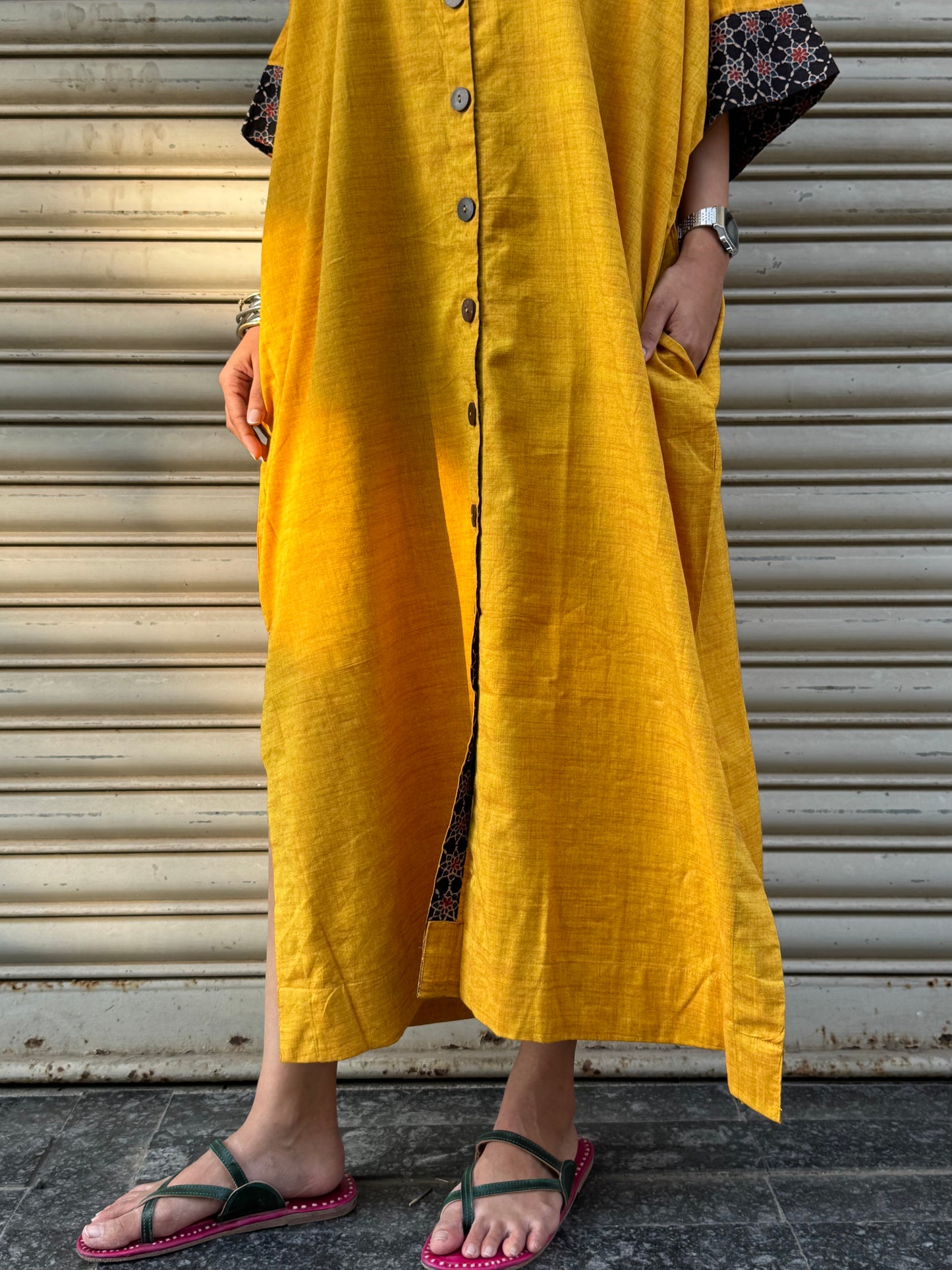 Mango Cotton Kaftan Dress