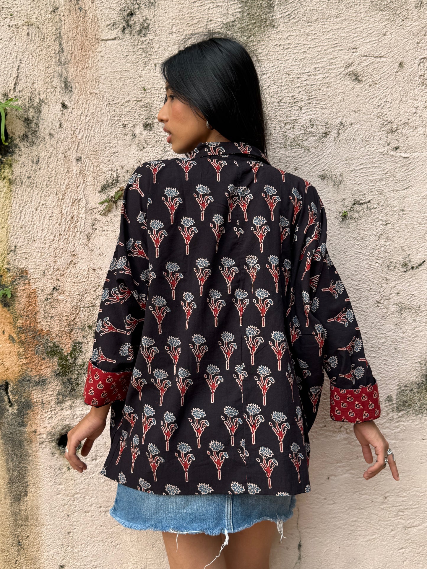 Onyx Ajrakh Cotton Shirt