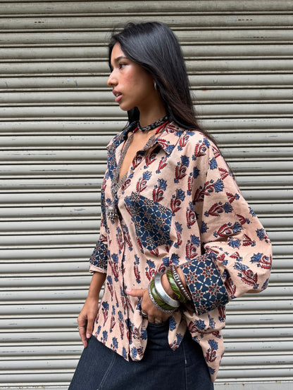 Shell Ajrakh Cotton Shirt