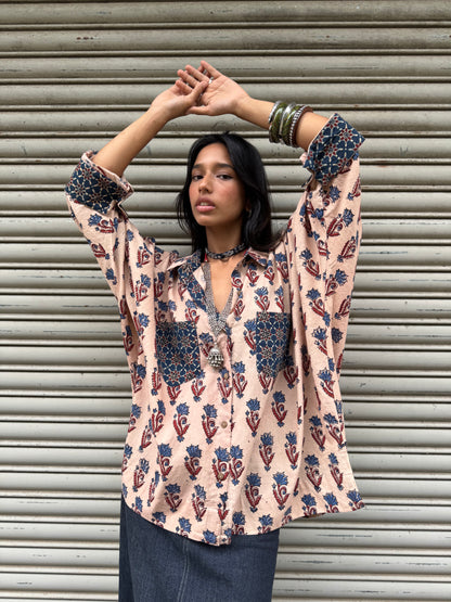 Shell Ajrakh Cotton Shirt