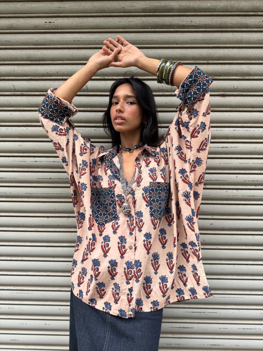 Shell Ajrakh Cotton Shirt