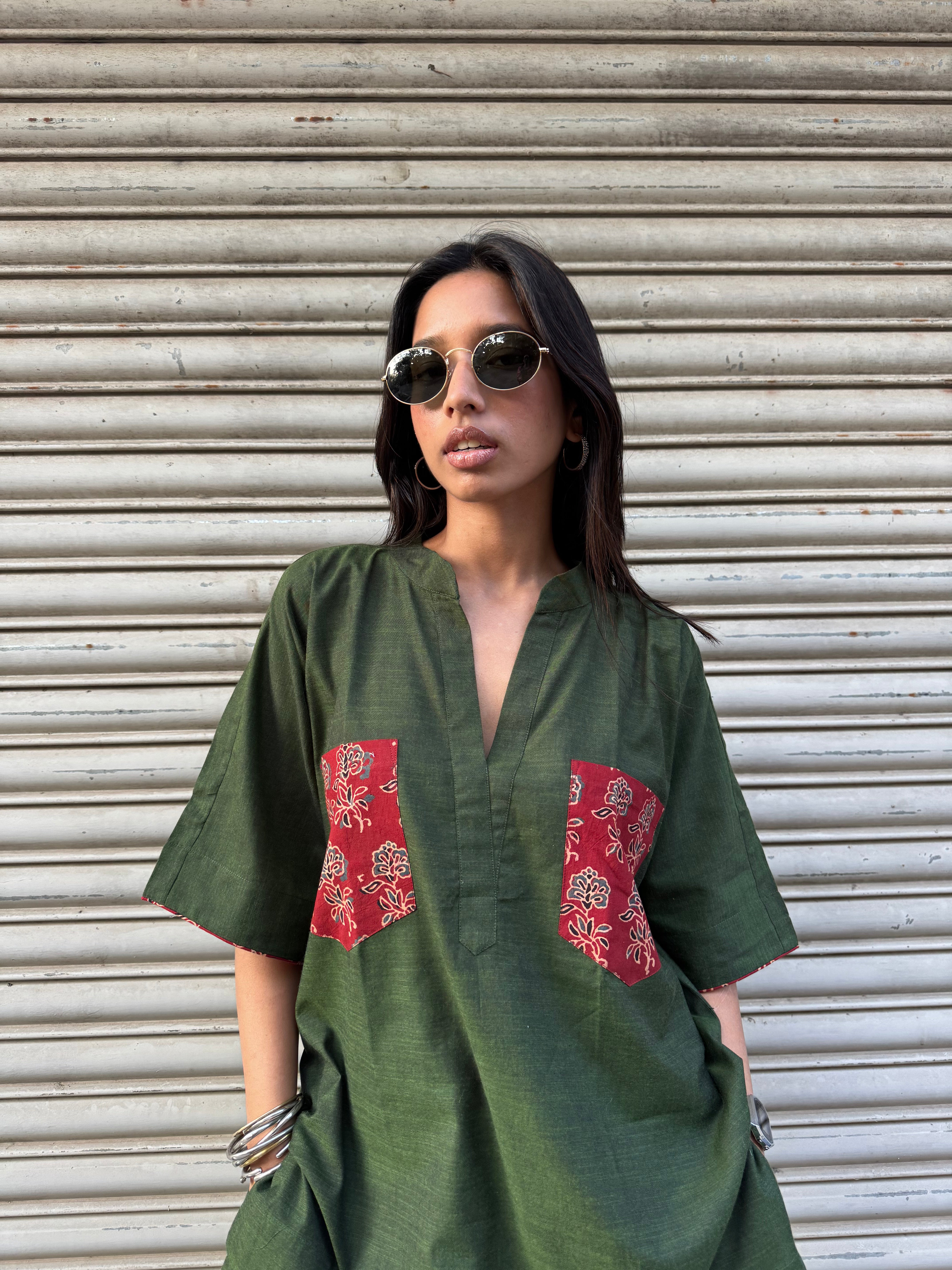 Basil Cotton Co-ord with Balloon Pants