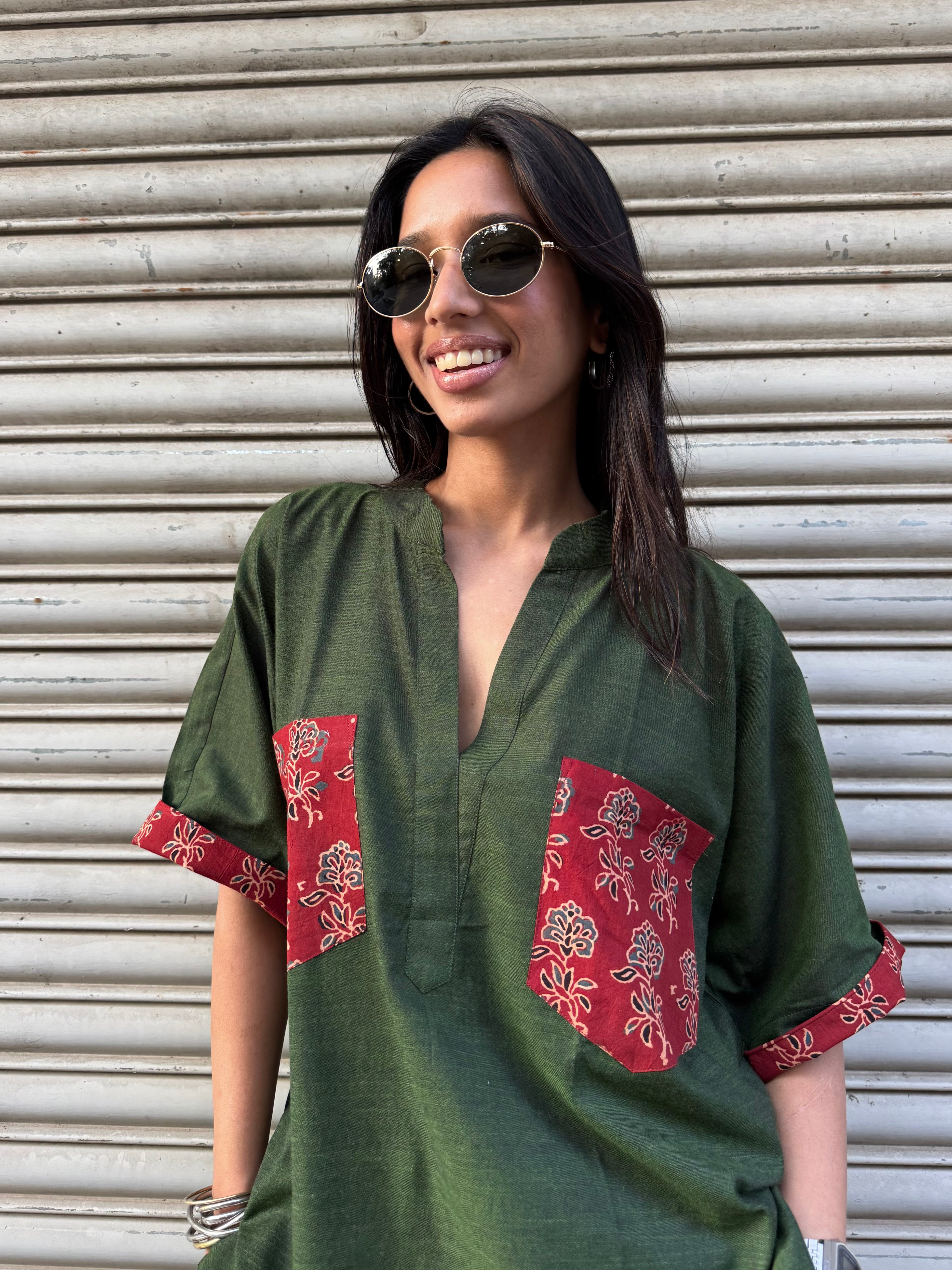 Basil Cotton Co-ord with Balloon Pants