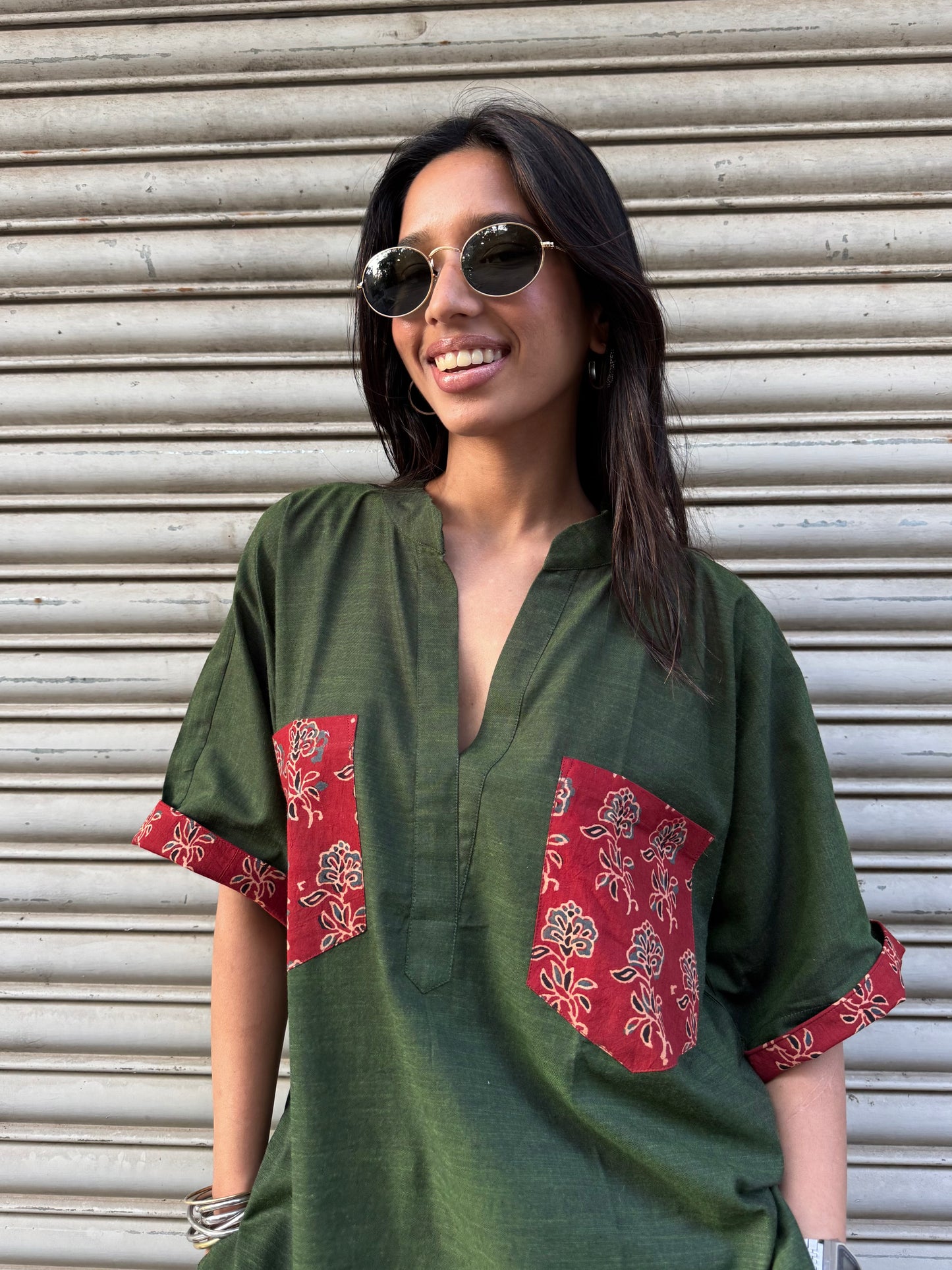 Basil Cotton Co-ord with Balloon Pants