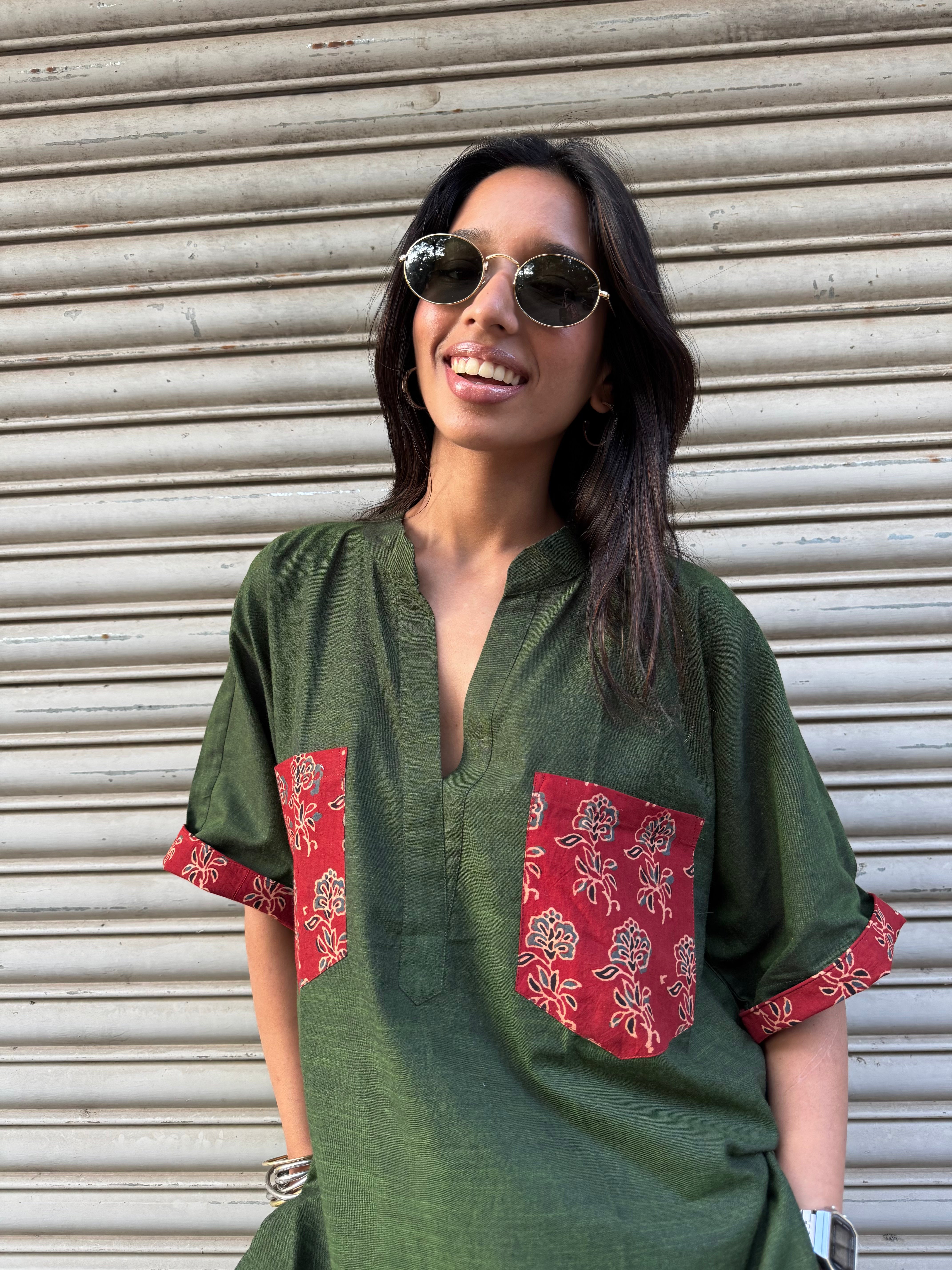 Basil Cotton Co-ord with Balloon Pants