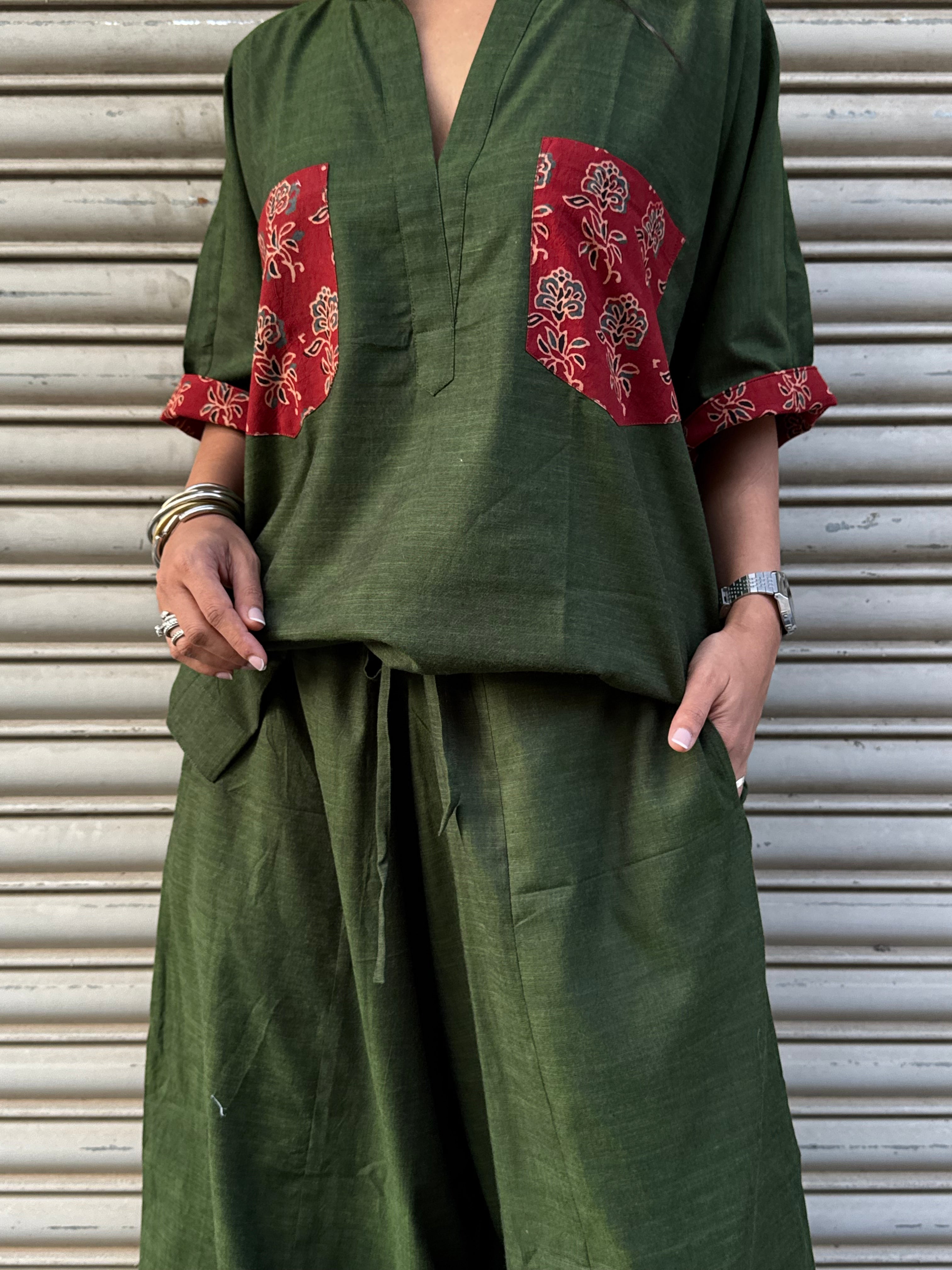 Basil Cotton Co-ord with Balloon Pants