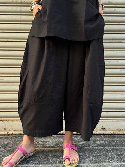 Midnight Cotton Co-ord with Balloon Pants (READY TO DISPATCH)
