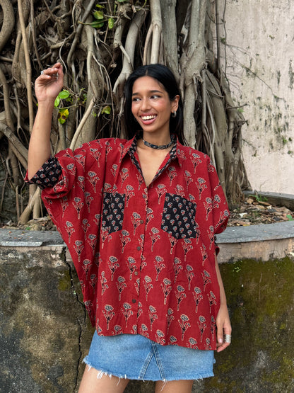 Ruby Ajrakh Cotton Shirt