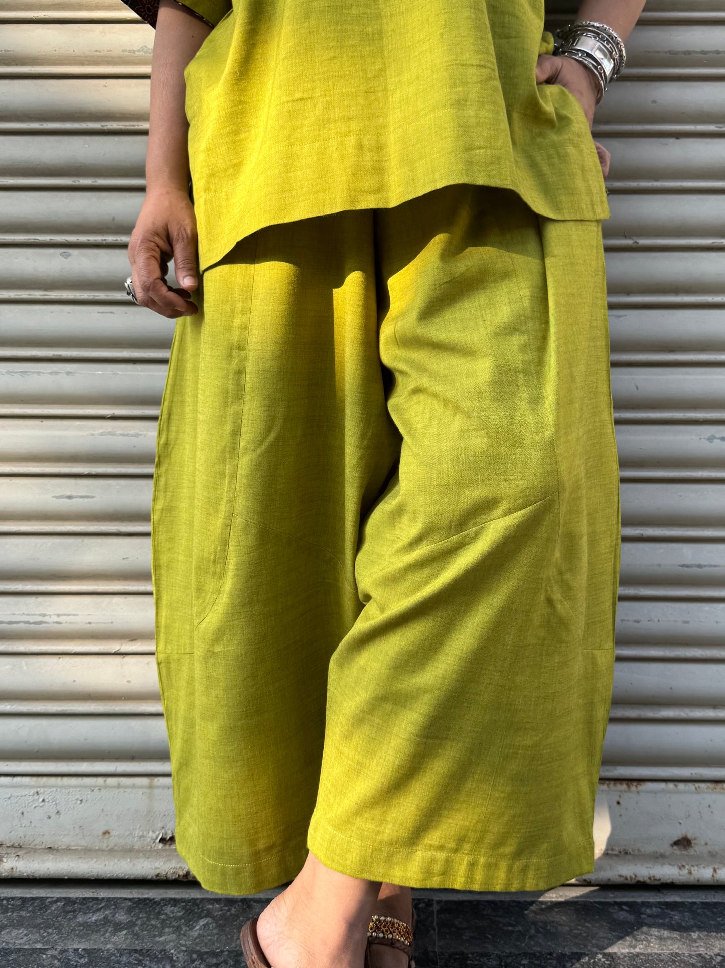 Parrot Cotton Co-ord with Balloon Pants