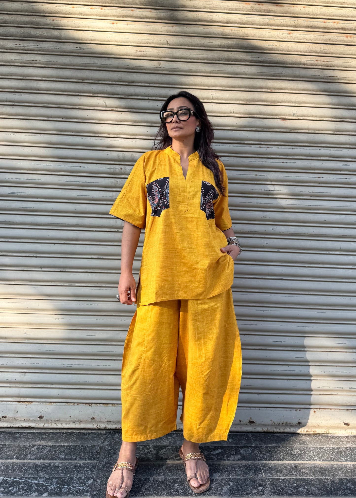 Mango Cotton Co-ord with Balloon Pants