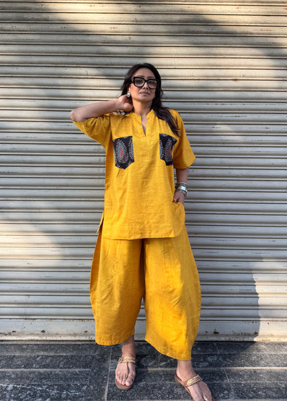 Mango Cotton Co-ord with Balloon Pants