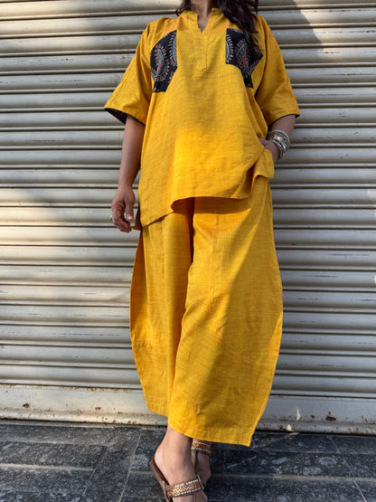 Mango Cotton Co-ord with Balloon Pants