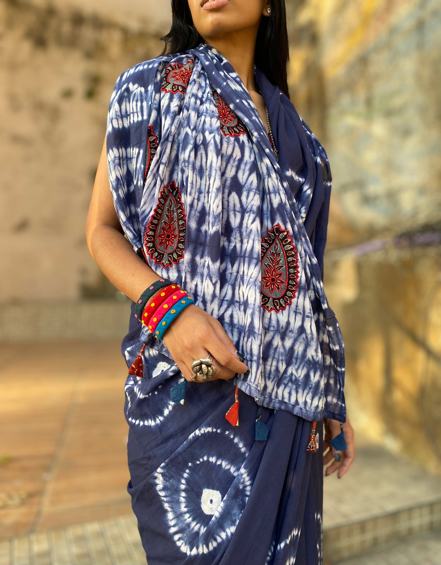 Saiyaan Shibori Mul Cotton saree