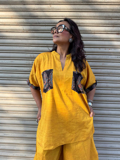 Mango Cotton Co-ord with Balloon Pants