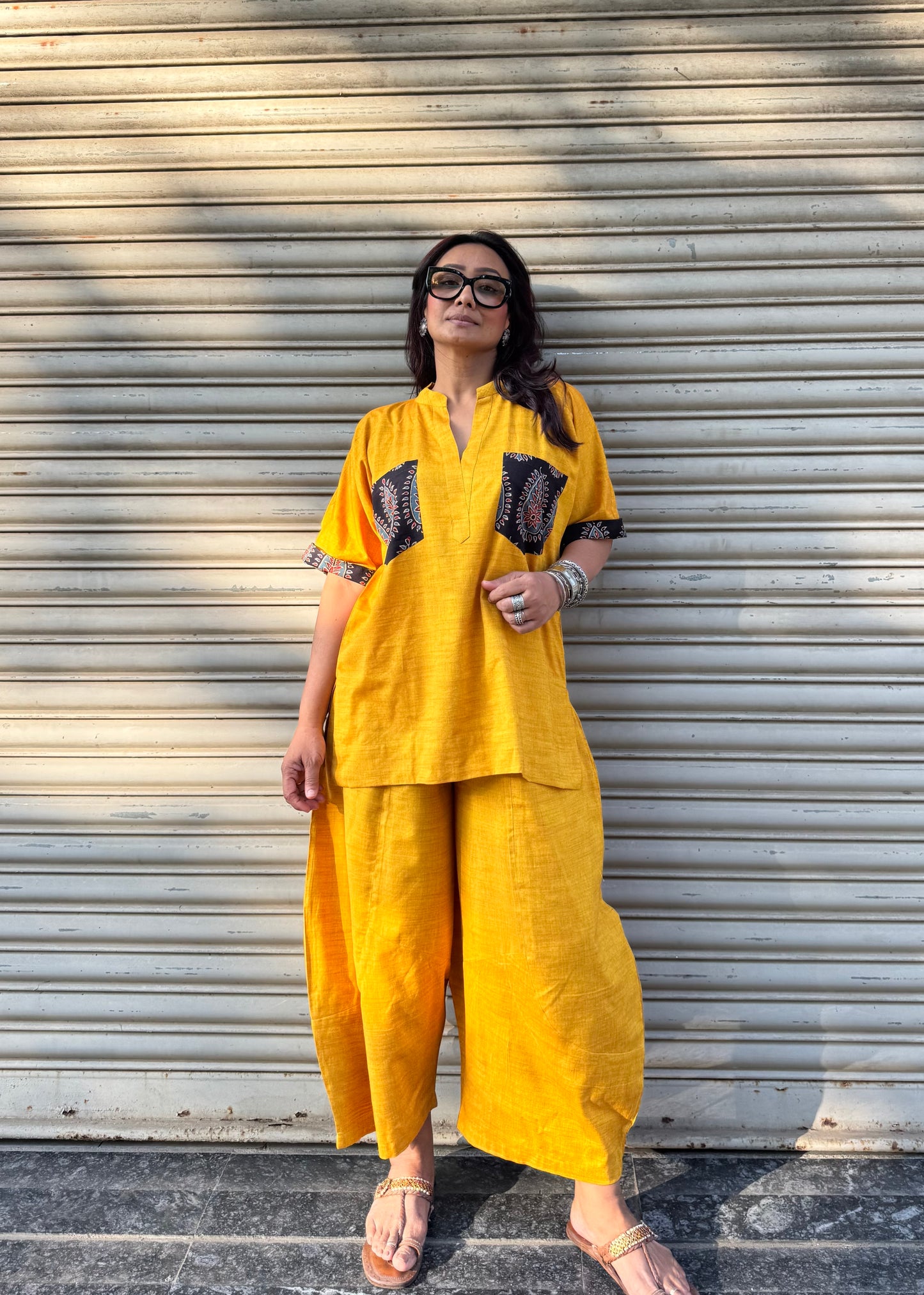 Mango Cotton Co-ord with Balloon Pants