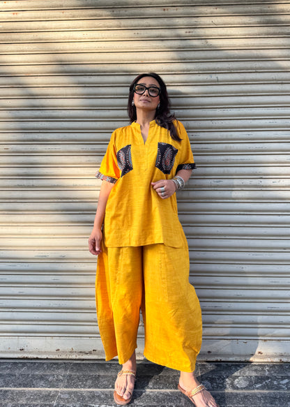 Mango Cotton Co-ord with Balloon Pants