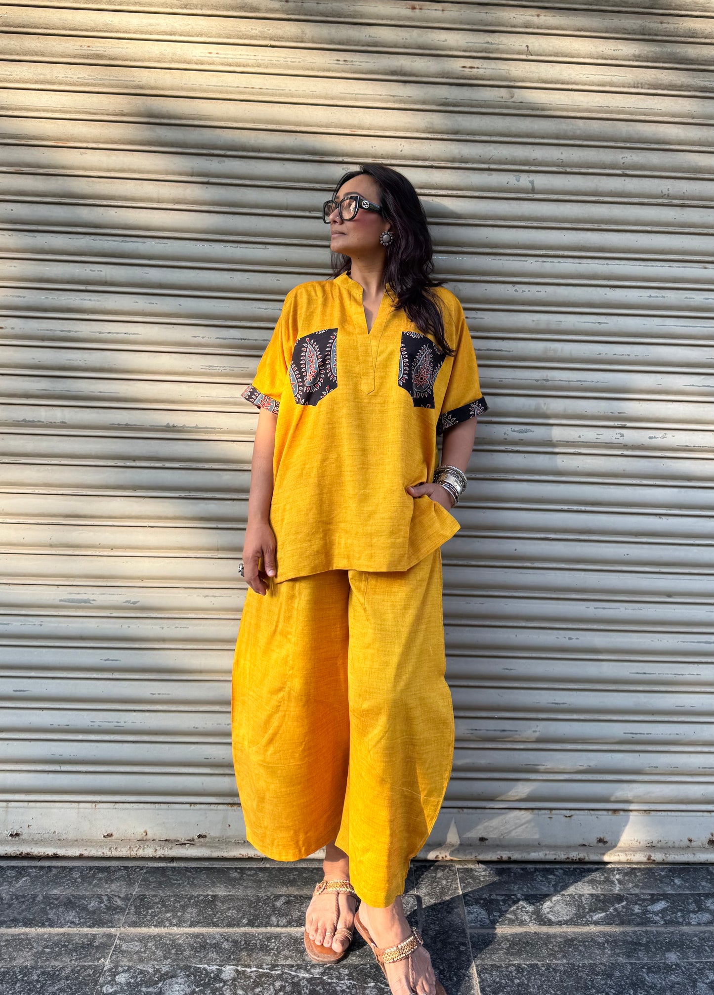 Mango Cotton Co-ord with Balloon Pants