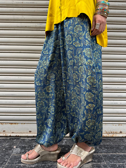 Gold Modal silk Co-ord set with Balloon pants