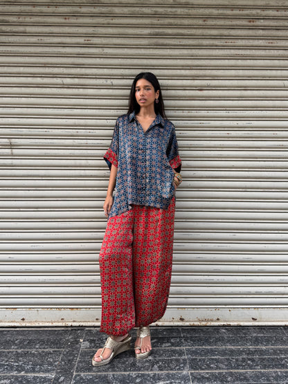 Saanjh Modal silk Co-ord set with Balloon pants