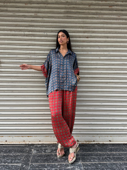 Saanjh Modal silk Co-ord set with Balloon pants