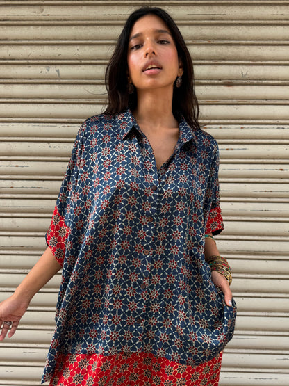 Saanjh Modal silk Co-ord set with Balloon pants