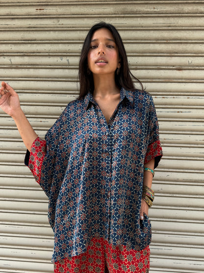 Saanjh Modal silk Co-ord set with Balloon pants