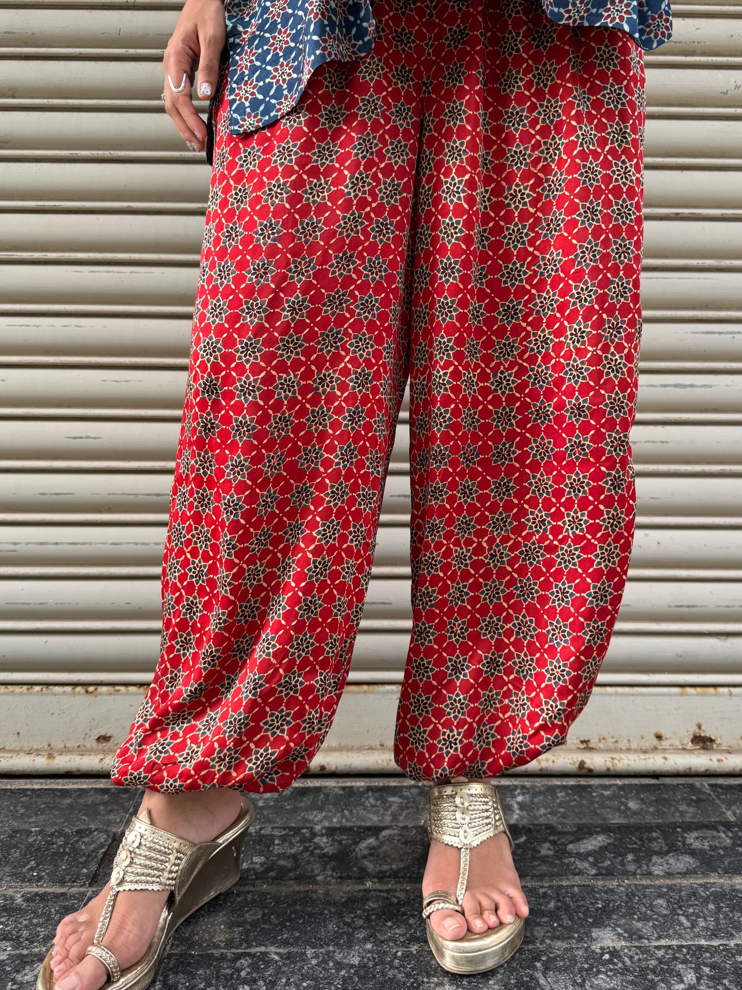 Saanjh Modal silk Co-ord set with Balloon pants