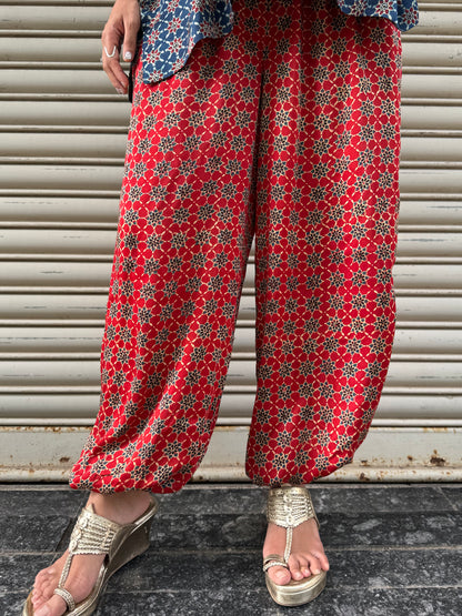 Saanjh Modal silk Co-ord set with Balloon pants